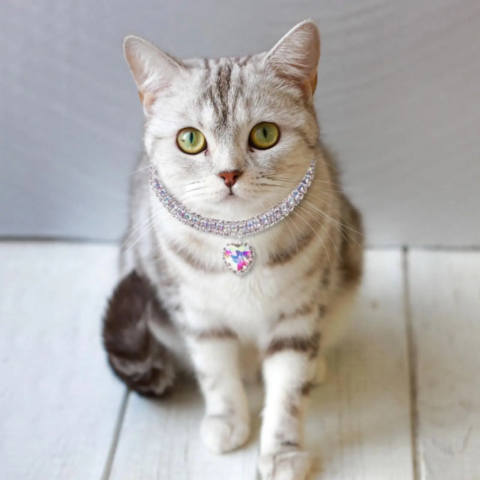 

DIY Cute Luxury Pet Collar Pet Cat Dog Collar Love Pendant Pet Supplies Love Crystal Luxury Collar Kitten Collar Cat Necklace