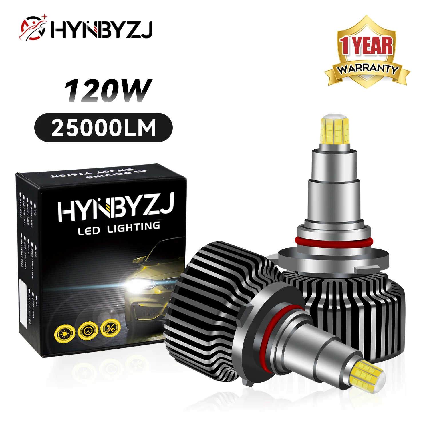 

HYNBYZJ 360 H7 Led Headlights Canbus No Error H1 H8 H9 H11 Auto Bulb Turbo CSP Hb3 Hb4 9012 Hir2 Lamps Ice 9005 9006 Car Lights
