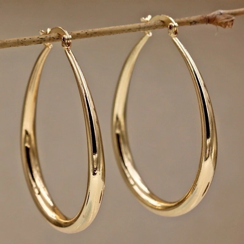 

Fashion Smooth Hoop Earrings Jewelry Gift for Women