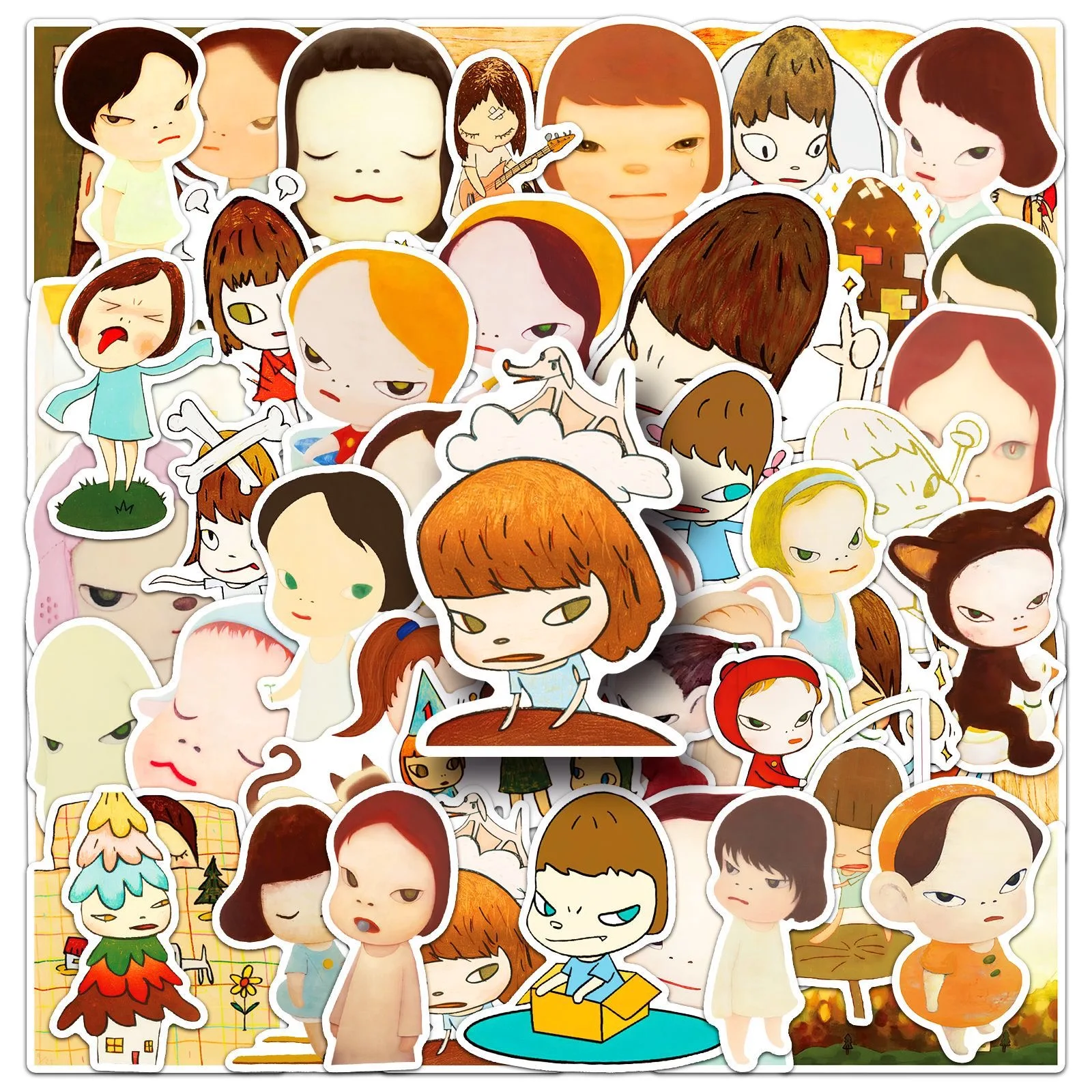 10/51 шт. японский дизайнер Yoshitomo Nara наклейки детские игрушки DIY скрапбук ноутбук