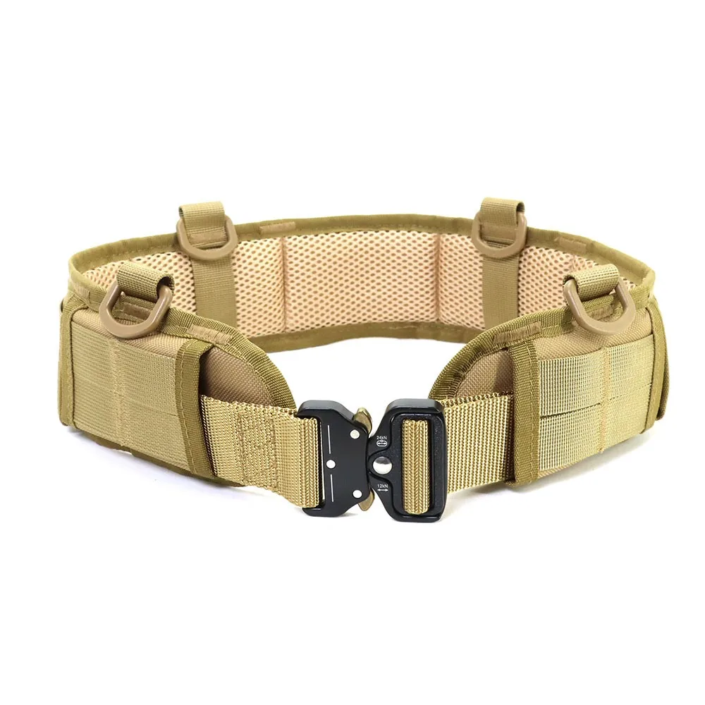 Combat Hiking Belt Nylon Web Seatbelt Buckle Heavy Duty Battle Molle Belt Quick Release Military Work Tactical Belt