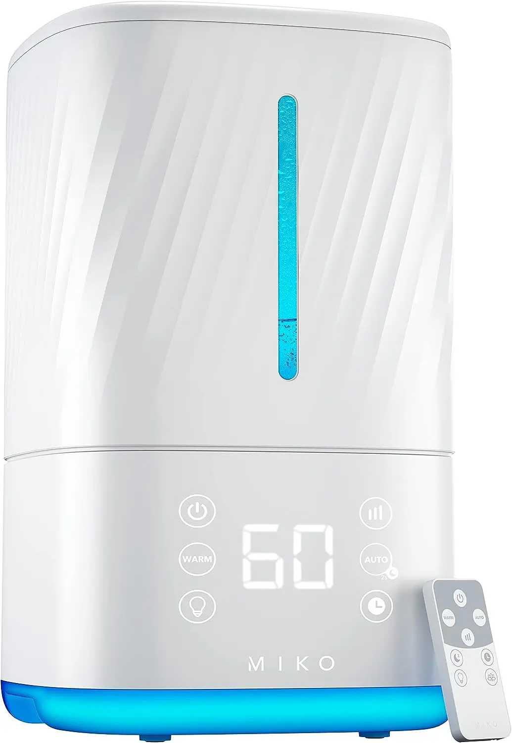 

Humidifier With Cool and Warm Mist, Ultrasonic Humidifiers for Large Room & Bedroom- Filter, Auto Mode, No Leak , Sleep Mod