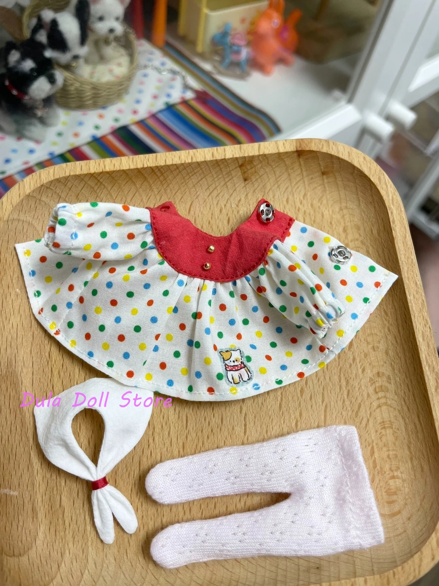 Одежда для куклы Dula Красная юбка в горошек для куклы ob11 GSC (art.: 3920cbfd50683) - 3920cbfd50683