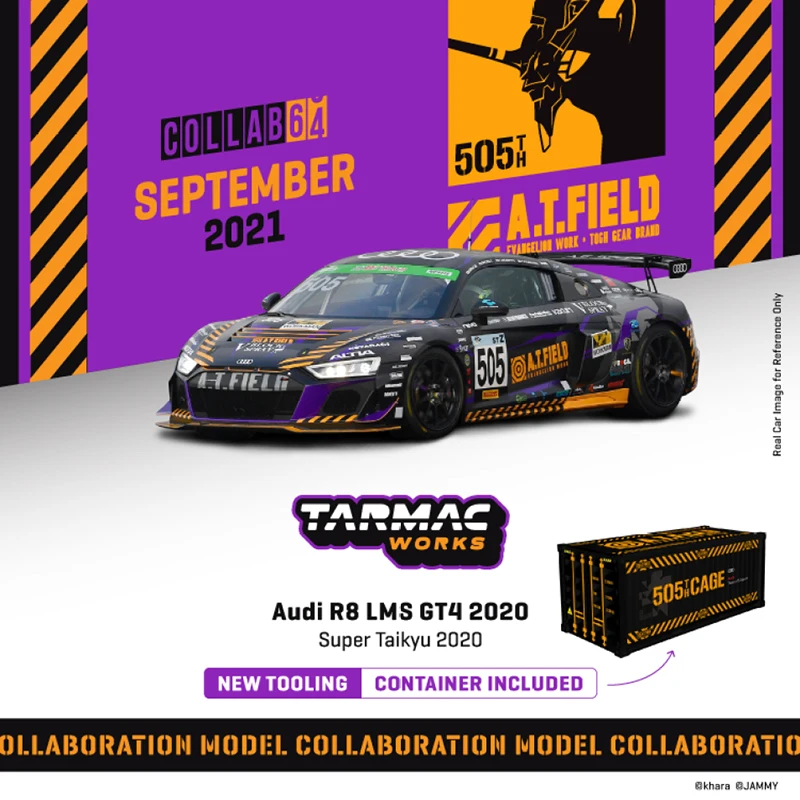 

Tarmac Works 1:64 Model Car Audi R8 LMS GT4 Super Alloy Die-cast Vehicle Display Collection