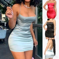 sexy solid mesh beach dresses for women halter bandage see through folds lace up mini dress rave holiday outfits womens clothin