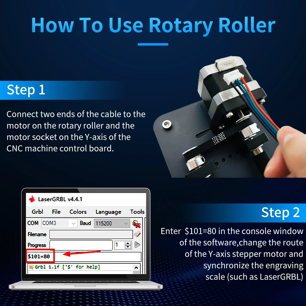 Вращающийся ролик с ЧПУ Y-axis вращающийся гравировальный модуль лазерный гравер