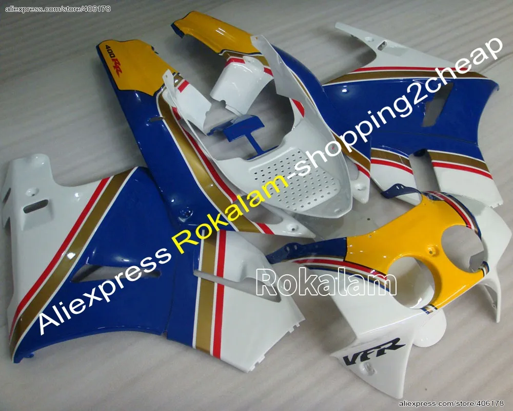 

Комплект обтекателей для Honda VFR400RR NC30 1988-1992 VFER400 88-92 V4 VFR400R, синие обтекатели для мотоциклов