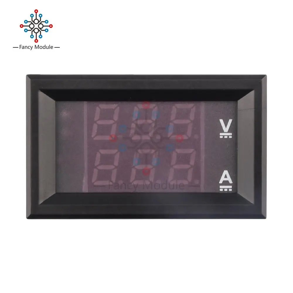 Высококачественный Вольтметр Амперметр постоянного тока 100 в 10 А синий + красный