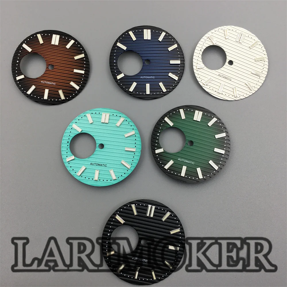 Циферблат для часов LARLMOKER NH38 Светящиеся Зеленые циферблаты черные