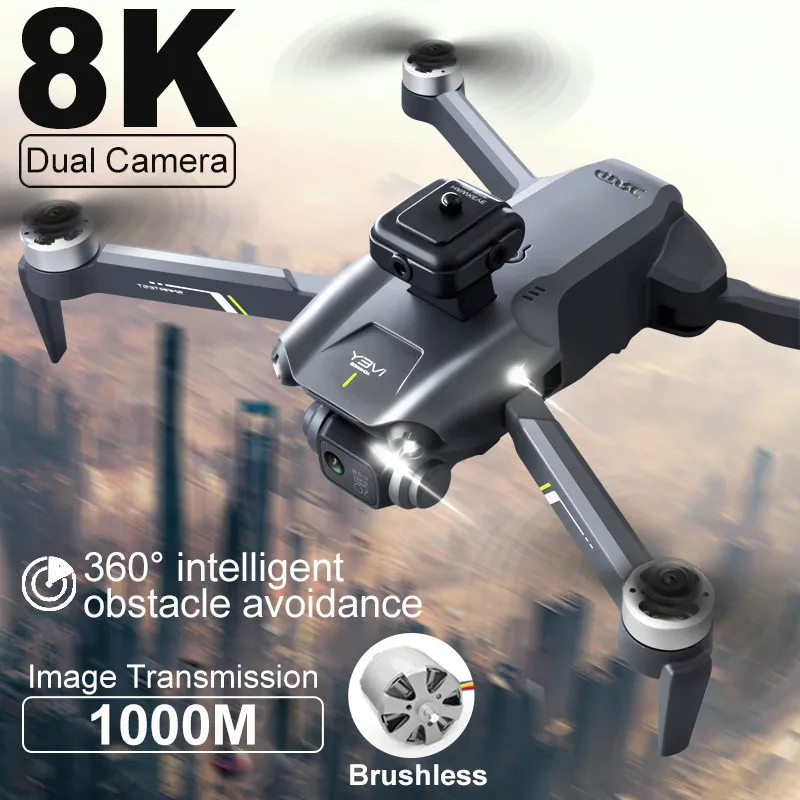 New V28 Pro Drone 4K Professinal 8K HD Camera Wifi FPV Drones Obstacle Avoidance Quadcopter RC Distance 1000M Dron Gift Toys