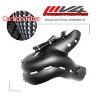 for ducati panigale v4 rs 2018 2021 motorcycle carbon fiber exhaust heat shield fairing cover cowling panel guard protector