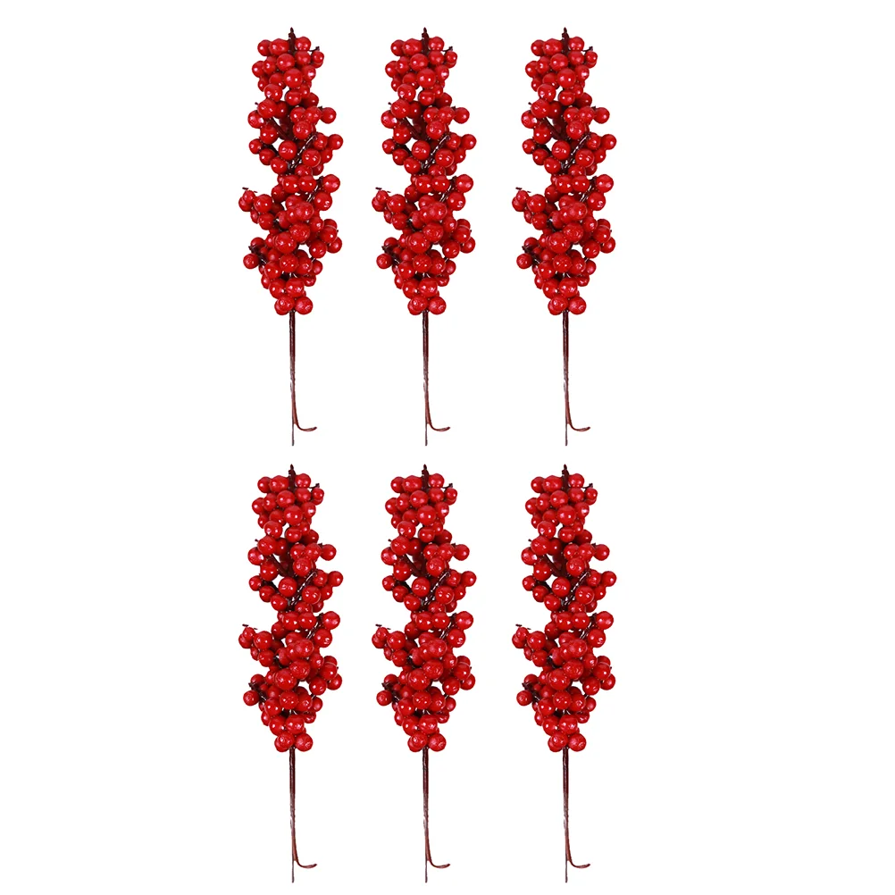 

6pcs Red Berry Picks Christmas Tree Picks Christmas Table Centerpieces Red Berries Red Berries