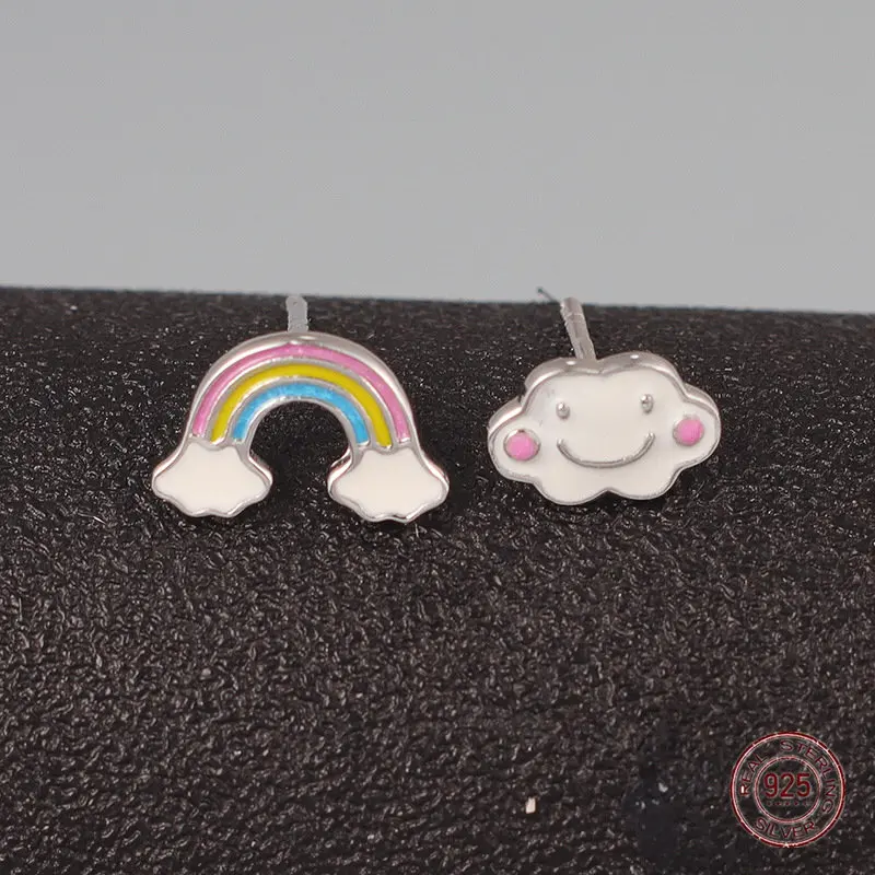 

Серьги-гвоздики Асимметричные женские, из серебра 925 пробы