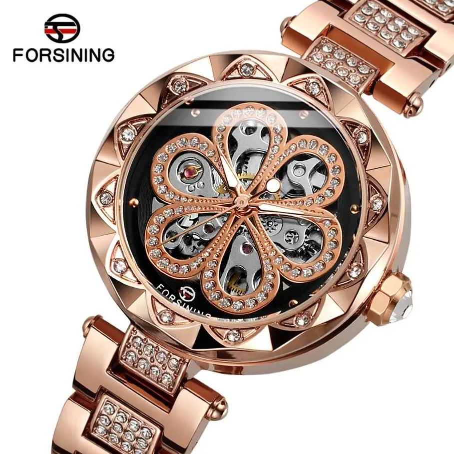 

Forsining Watch For Women Casual Automatic Waterproof Stainless Steel Mechanical Women's Watches Glamour Elegant Lady Wristwatch