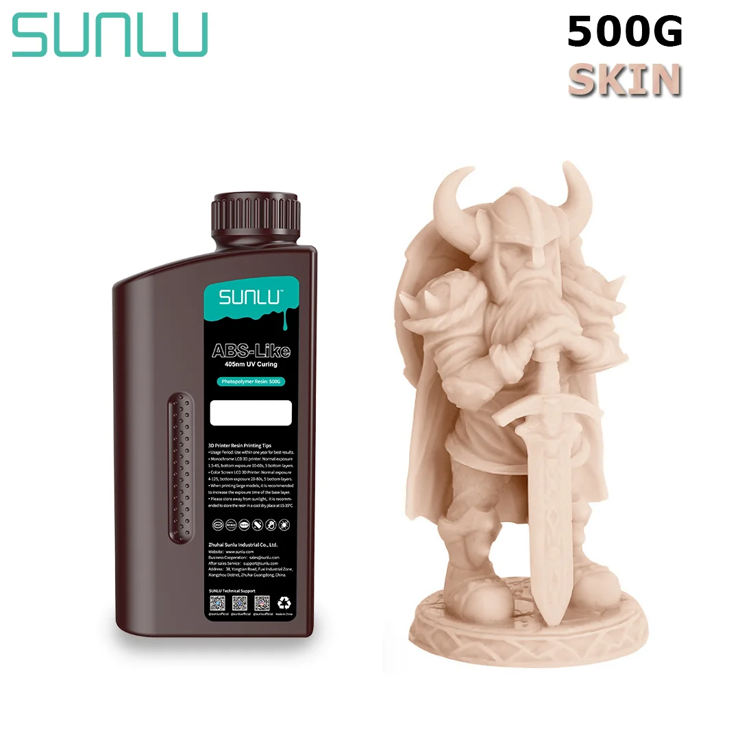 

SUNLU 500G ABS-Like Resin 405nm Liquid Can Drilled Processed Internal Threads Low Odor High Hardness
