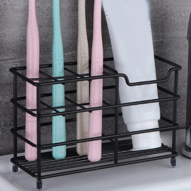 Держатель зубной щетки для ванной комнаты черный держатель из нержавеющей стали