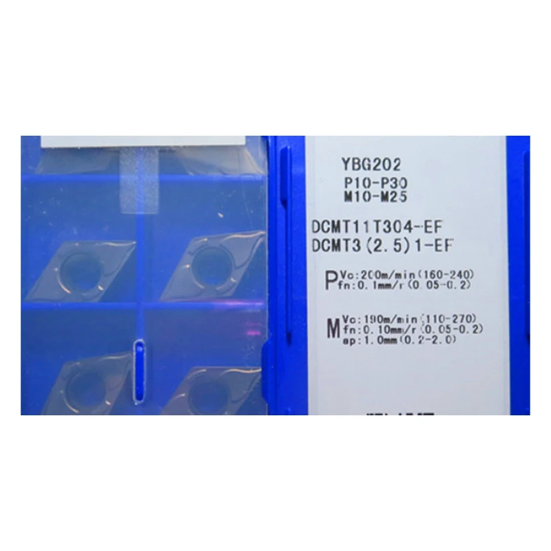 Токарные пластины DCMT DCMT11T3 Твердосплавный токарный станок для резки DCMT11T302-EF YBG202
