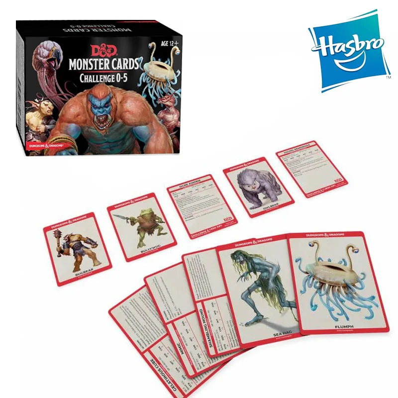 

Hasbro Dungeons & Dragons - Magic Cards: Monster Cards 0-5 (D&d Accessory) C6282 179 Card Board Game Perimeter Family Game Party