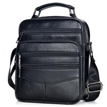 Bolsos de cuero genuino para hombre...