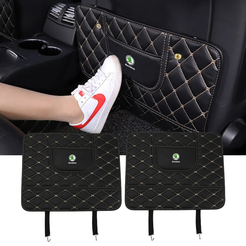 

Защитный коврик для автомобильного сиденья для Skoda Yeti Karoq Kamiq Octavia Fabia Superb Kodiaq Rapid Scala Kodiak Citigo Felicia