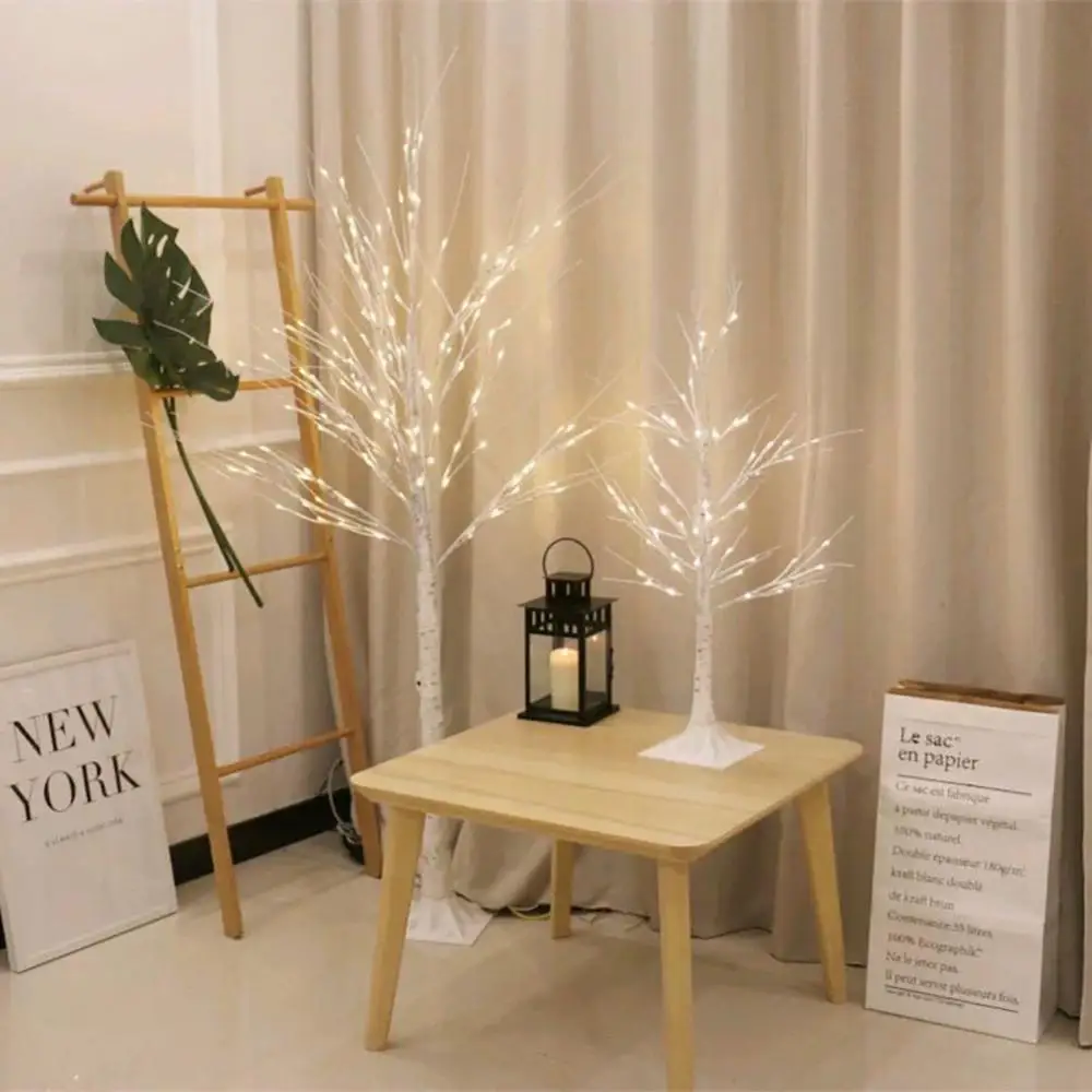 

Christmas Simulation White Birch Decorative LED Lights Home Room Landscape Tree Decoration Lamp Festival Atmosphere Ornaments