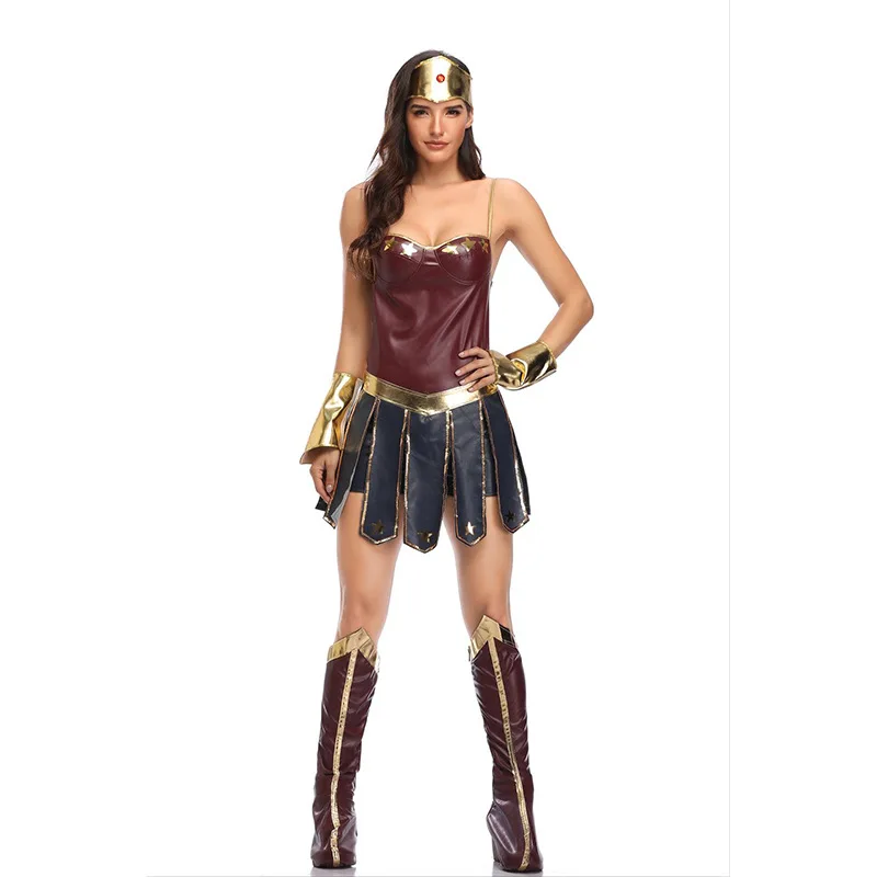 

New Halloween Wonder Woman Greek Goddess Cosplay Anime Performance Costume Stage Drama Performance Costume Anime