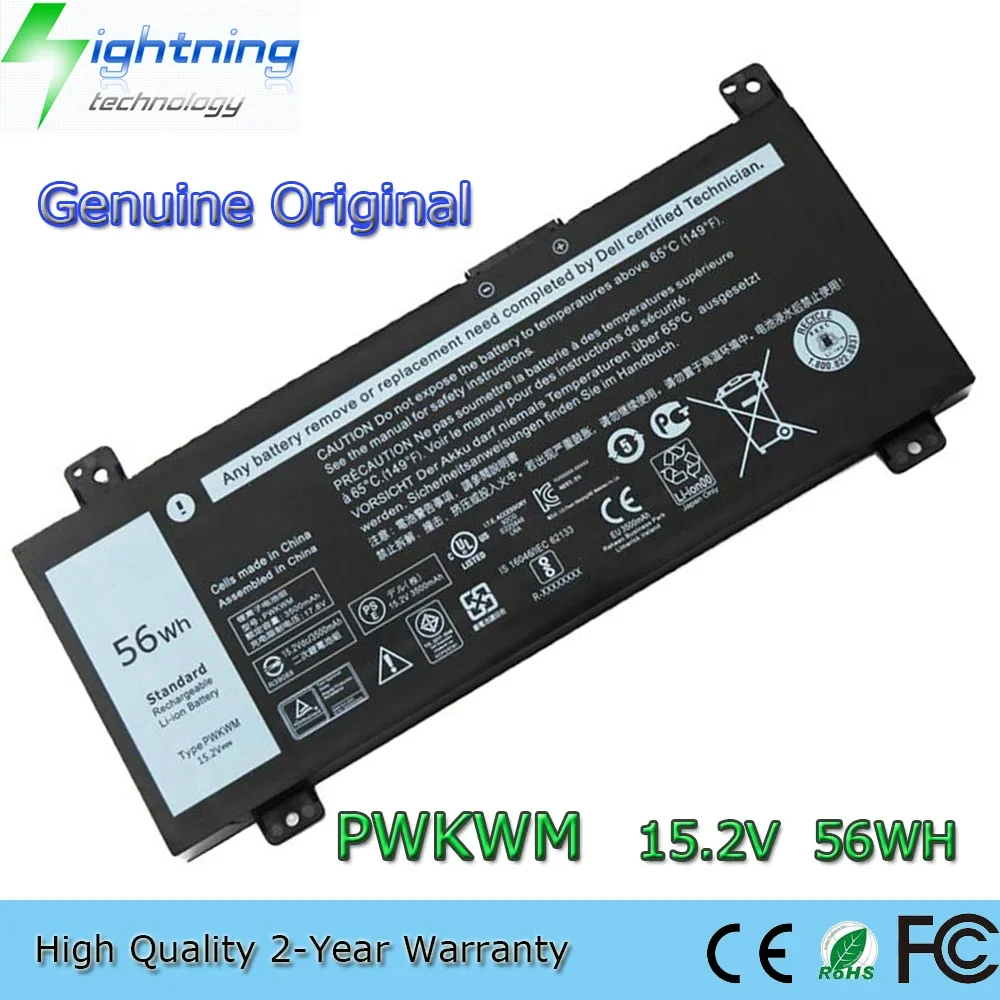 Новый оригинальный аккумулятор для ноутбука PWKWM 15 2 В 56 Втч Dell 14-7466 7467 7000 M6WKR 63k70