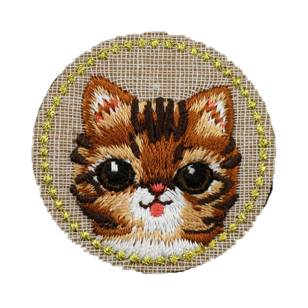 Цельная вышитая тканевая нашивка для детей значок с мультяшным рисунком сделай