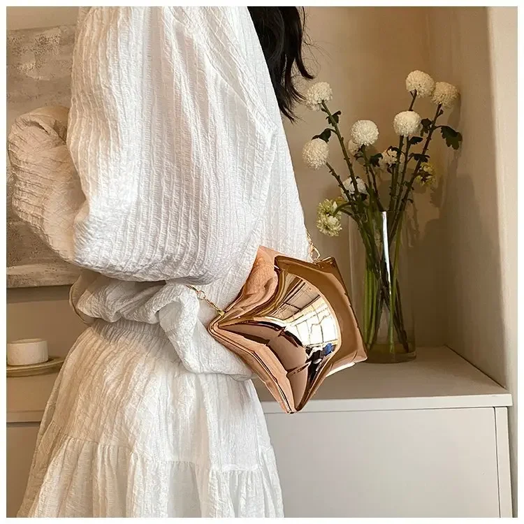 Красивый дизайн женские вечерние сумки с золотой и серебряной цепочкой новая