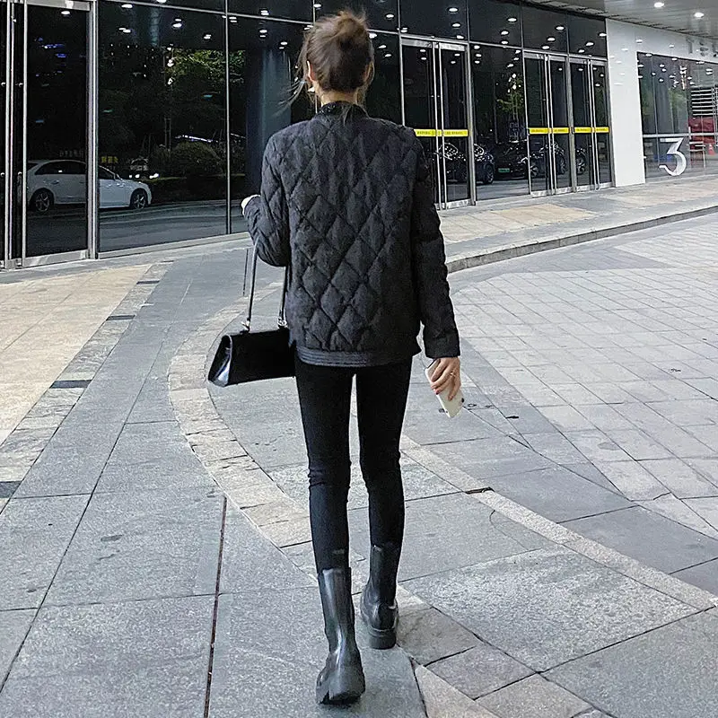 2023 New Winter Korean Style Elegant Solid Loose Long Sleeve Jackets Female Casual Female White Duck Down Warm Coats C57