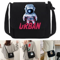 2022 canvas messenger bag youth fashion wild casual version shoulder bags women travel organizer astronaut print crossbody pack