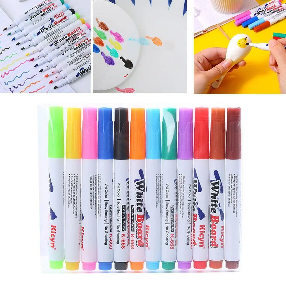 

Magical Water Painting Pen Whiteboard Markers Floating Water Drawing Colorful Mark Pen Montessori Early Education Toy