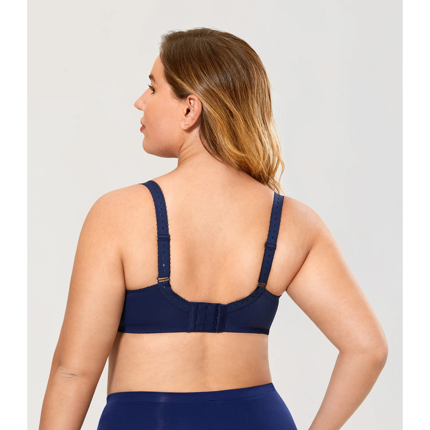 Soft Lace Minimizer Bra Non Padded Full Figure Underwire Embroidery Beauty for women Plus Size Lingerie Thin Summer Intimates