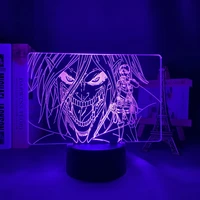 acrylic 3d lamp attack on titan for home room decor light child gift attack on titan led night light anime
