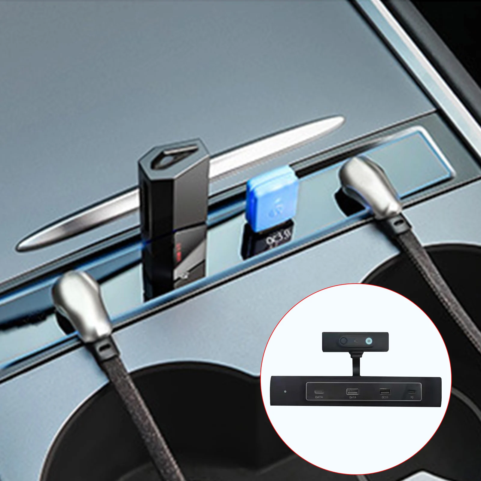

Док-станция USB C для Tes-la 2022, 2021, модель Y, 3
