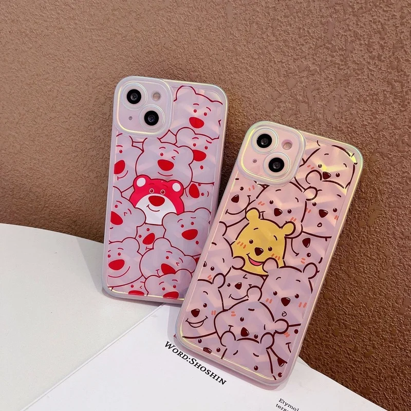 

Cartoon Bears Lotso Laser Phone Case Cover for IPhone 7 8 Plus 11 12 13 Pro X XR XS Max Shockproof Cases for IPhone 13 Case