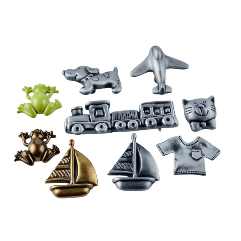 

Children Room Hardware Chrome Zinc Alloy Carton Knob Plane T-shirt Shorts Clothes Kids Cabinet Drawer Knobs for Kids Children