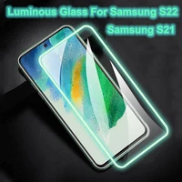 10pcs luminous protective glass for samsung s22 screen protector samsung s21 plus s20 fe s21fe s22plus glowing tempered glass
