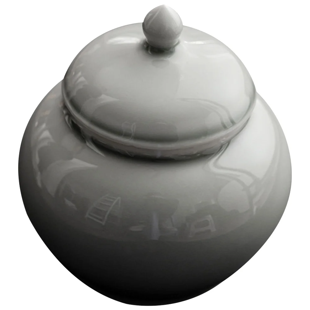 

Canister Tea Storage Jar Ceramiccoffee Kitchen Porcelain Sugar Loosecontainerjars Chinese Pots Tin Containers Simple Convenient