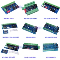 5v 12v 24v 36v 18ch24ch27ch36ch40ch dmx512 rgb rgbw dmx512 led controllerdmx512 decoder for led strip light led module