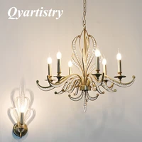 light luxury chandelier pendant lamp for living room dining led light bedroom decor modern gold hanging lamps candle light