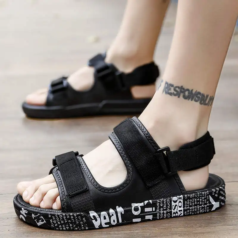 

Nice Sandles Blue Men's Slip-Flops With Big Soles Men's Leather Sandals High Heel Men's Rubber Slippers Platform Tennis Tennis