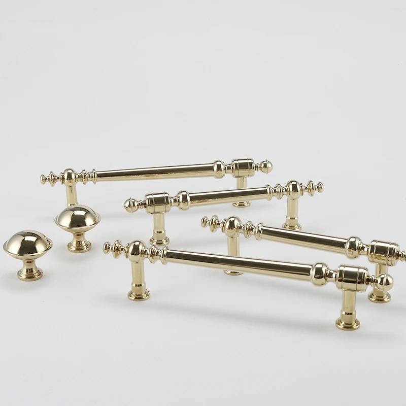 

Bedroom Brass Gold Handle Nordic Light Luxury Clothes Cabinet Door Small Handle American Retro Designer Wine Cabinet Long Handle