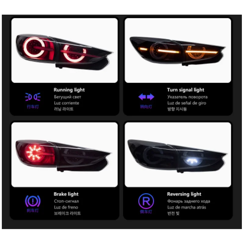 Новая модернизированная задняя фара для автомобиля Mazda 2014-2019 годов выпуска