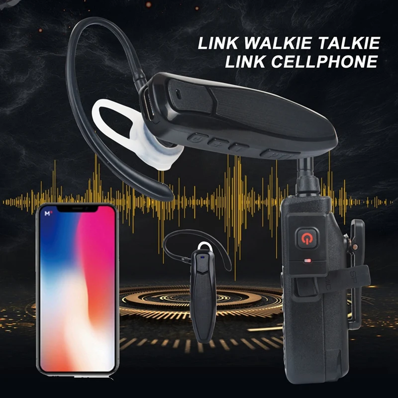 Беспроводная Bluetooth-гарнитура Walkie Talkie PTT наушник Hands-Free разъем K для KENWOOD адаптер