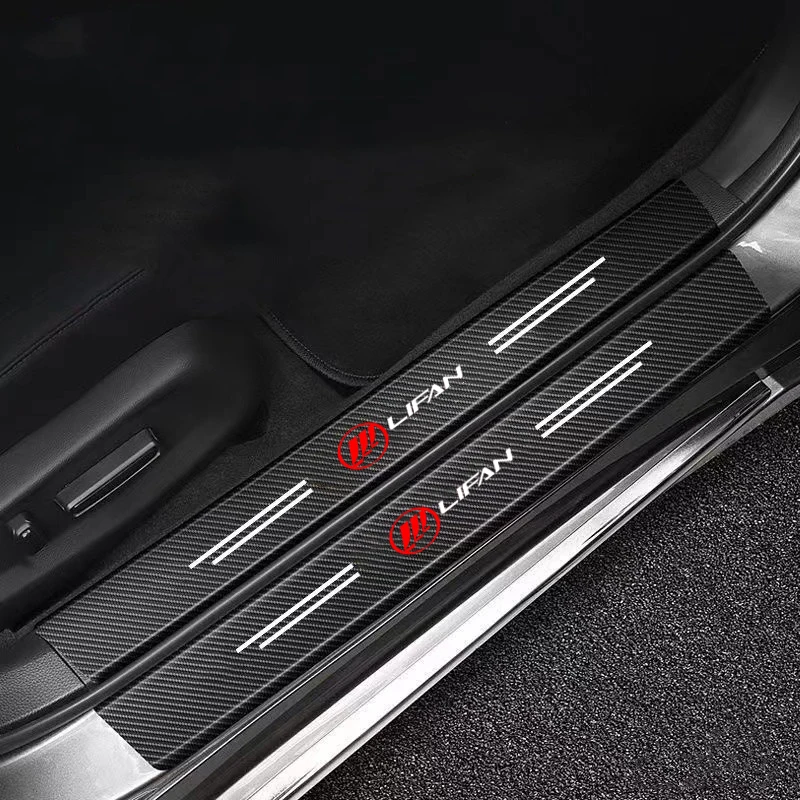 

4 шт. защитные наклейки на пороги автомобиля для Lifan Solano X60 X50 520 620 320 2020 защитные наклейки виниловые автомобильные аксессуары