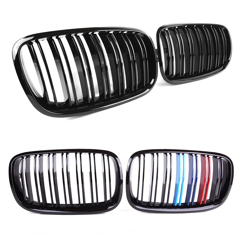 

Передний глянцевый черный/матовый черный двойной радиатор L + R, передний гриль для BMW E70 X5 2007-2013, автомобильные аксессуары