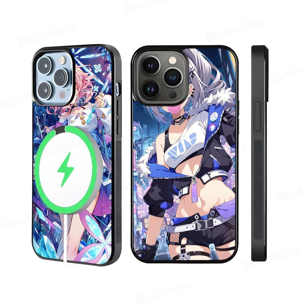 Чехол для телефона Honkai Star Rail Game магнитный чехол iPhone 16 14 13 12 11 15 Pro Max Plus беспроводной