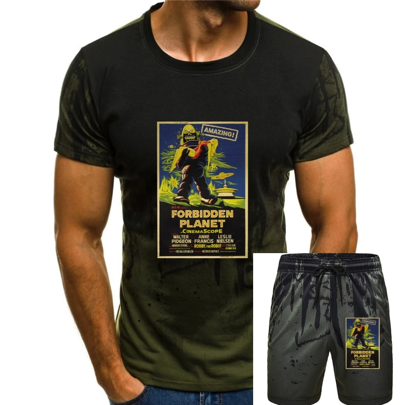 

FORBIDDEN PLANET RETRO MOVIE POSTER T SHIRT - HUGE PRINT! (S-3XL) Vintage Retro
