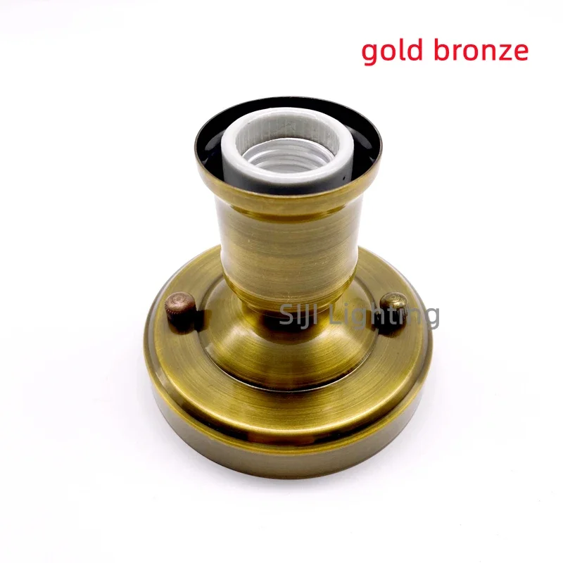 Бронзовая основа для лампы E27 керамический держатель винтажный потолочный навес